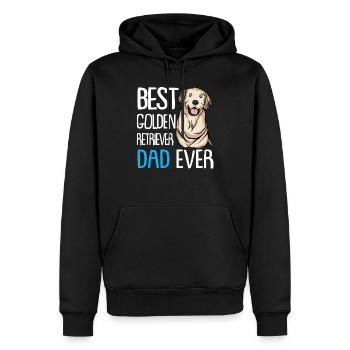 Golden Retriever | Golden Retriever - Sweat à capuche Premium bio Homme - noir - Devant - Nico (187cm)