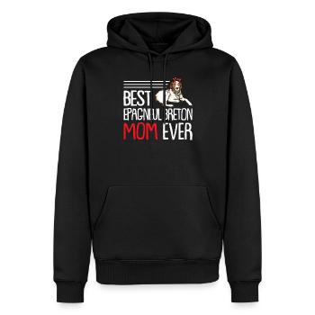 Epagneul Breton - Männer Premium Bio Hoodie - Schwarz - Vorne - Nico (187cm)