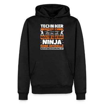 Techniker Medizintechnik - Männer Premium Bio Hoodie - Schwarz - Vorne - Nico (187cm)