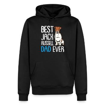 Meilleur Jack Russell Papa - Sweat à capuche Premium bio Homme - noir - Devant - Nico (187cm)