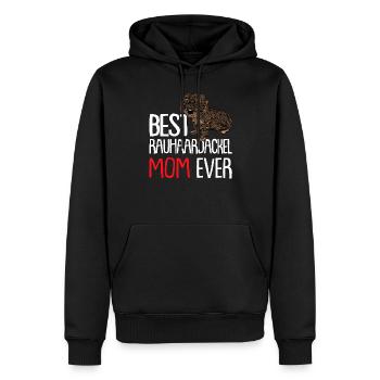 Teckel Dog mère femme tréacle de cheveux rugueux - Sweat à capuche Premium bio Homme - noir - Devant - Nico (187cm)