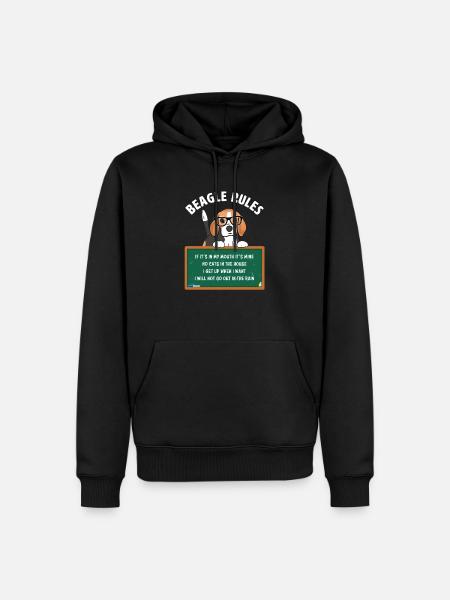 Funny Rules for Beagle Owner Beagle Gift - Men’s Premium Organic Hoodie - black