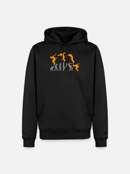 Parkour Parkour Runner Obstacle Parkour Evolution - Men’s Premium Organic Hoodie - black
