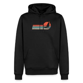 Segler Segelboot Segelschiff Segelyacht Vintage - Männer Premium Bio Hoodie - Schwarz - Vorne - Nico (187cm)