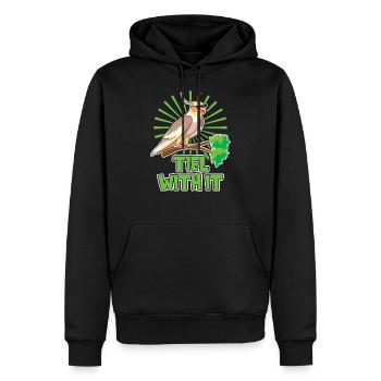 Tiel avec elle - Cockatiel Ornitologist Parrot - Sweat à capuche Premium bio Homme - noir - Devant - Nico (187cm)