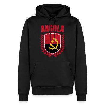 Angola - Männer Premium Bio Hoodie - Schwarz - Vorne - Nico (187cm)