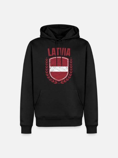 Latvia - Men’s Premium Organic Hoodie - black