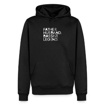 Original Vater Bassist Geburtstagsgeschenk - Männer Premium Bio Hoodie - Schwarz - Vorne - Nico (187cm)