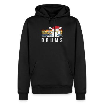 Lustige Geschenkidee für Trommler Musiker - Männer Premium Bio Hoodie - Schwarz - Vorne - Nico (187cm)