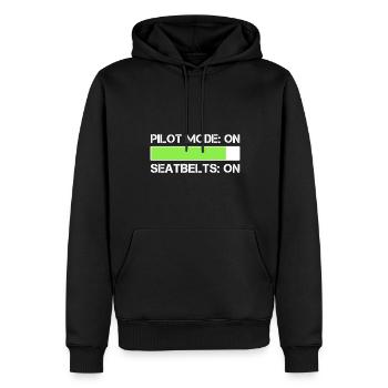 Pilot Pilot Flugzeug Geschenk - Männer Premium Bio Hoodie - Schwarz - Vorne - Nico (187cm)