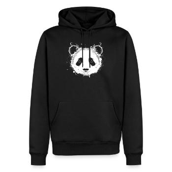 Head of a panda bear - Men’s Premium Organic Hoodie - black - Front - Nico (187cm)