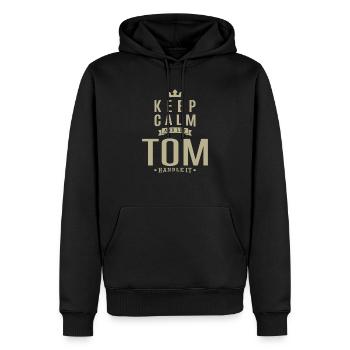À M! T-shirts et Hoodies pour vous - Sweat à capuche Premium bio Homme - noir - Devant - Nico (187cm)