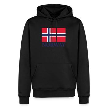 Norway Trollfjord Scandinavia Fjords Holidays - Men’s Premium Organic Hoodie - black - Front - Nico (187cm)
