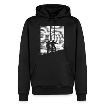 Wandern - (6) - Männer Premium Bio Hoodie - Schwarz - Vorne - Nico (187cm)