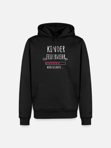 Kinderfeuerwehr Freiwillige Feuerwehr Geschenk - Männer Premium Bio Hoodie - Schwarz