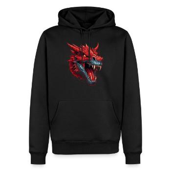 Drache mystischer Lindwurm Monster Monster Monster - Männer Premium Bio Hoodie - Schwarz - Vorne - Nico (187cm)