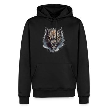 Dog Wolf Werewolf Cerberus Hellhound myth - Men’s Premium Organic Hoodie - black - Front - Nico (187cm)