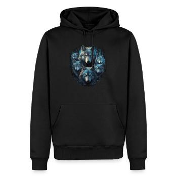 Hund Wolf Werwolf Cerberus Höllenhund mythos - Männer Premium Bio Hoodie - Schwarz - Vorne - Nico (187cm)