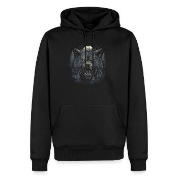 Dog Wolf Werewolf Cerberus Hellhound myth - Men’s Premium Organic Hoodie - black - Front - Nico (187cm)