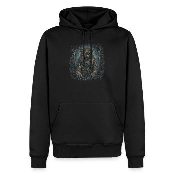 Mythe du chien-loup-garou, Cerberus, Hellhound - Sweat à capuche Premium bio Homme - noir - Devant - Nico (187cm)