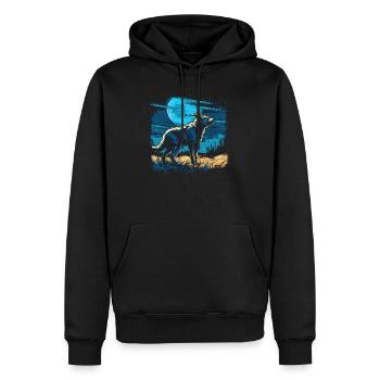 Dog Wolf Werewolf Cerberus Hellhound myth - Men’s Premium Organic Hoodie - black - Front - Nico (187cm)