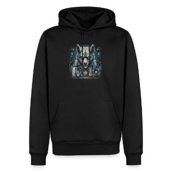 Dog Wolf Werewolf Cerberus Hellhound myth - Men’s Premium Organic Hoodie - black - Front - Nico (187cm)