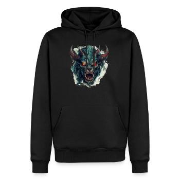 Monster Monster Demon Devil Vampire Guhl Zombie - Sweat à capuche Premium bio Homme - noir - Devant - Nico (187cm)