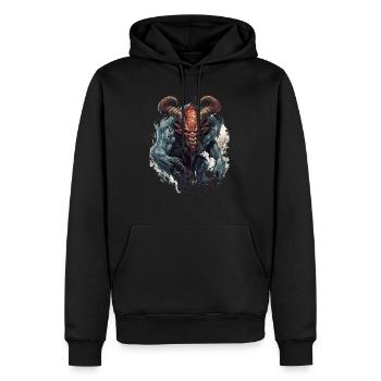 Monster Monster Demon Devil Vampire Guhl Zombie - Sweat à capuche Premium bio Homme - noir - Devant - Nico (187cm)