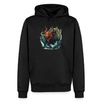 Monster Monster Demon Devil Vampire Guhl Zombie - Sweat à capuche Premium bio Homme - noir - Devant - Nico (187cm)