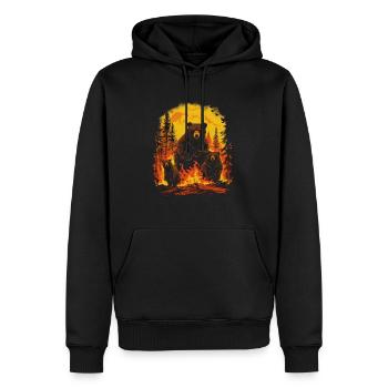 Ours, nature, environnement, protection de - Sweat à capuche Premium bio Homme - noir - Devant - Nico (187cm)
