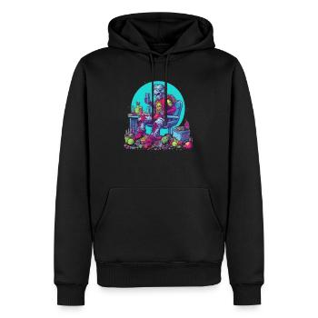 Monster Monster Demon Devil Vampire Guhl Zombie - Sweat à capuche Premium bio Homme - noir - Devant - Nico (187cm)