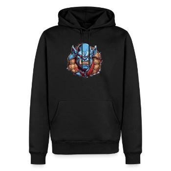 Monster Monster Demon Devil Vampire Guhl Zombie - Sweat à capuche Premium bio Homme - noir - Devant - Nico (187cm)