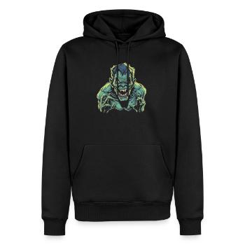 Monster Monster Demon Devil Vampire Guhl Zombie - Sweat à capuche Premium bio Homme - noir - Devant - Nico (187cm)