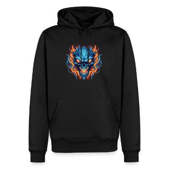 Monster Monster Demon Devil Vampire Guhl Zombie - Sweat à capuche Premium bio Homme - noir - Devant - Nico (187cm)