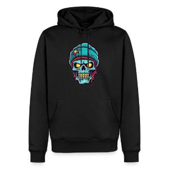 Monster Monster Demon Devil Vampire Guhl Zombie - Sweat à capuche Premium bio Homme - noir - Devant - Nico (187cm)