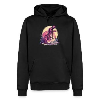 Dinosaurier Dino Fossil Carnivor Herbivor T-Rex - Männer Premium Bio Hoodie - Schwarz - Vorne - Nico (187cm)