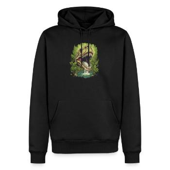 Dinosaurier Dino Fossil Carnivor Herbivor T-Rex - Männer Premium Bio Hoodie - Schwarz - Vorne - Nico (187cm)