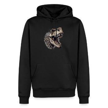 Dinosaurier Dino Fossil Carnivor Herbivor T-Rex - Männer Premium Bio Hoodie - Schwarz - Vorne - Nico (187cm)
