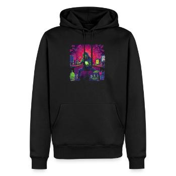 Monster Monster Demon Devil Vampire Guhl Zombie - Sweat à capuche Premium bio Homme - noir - Devant - Nico (187cm)