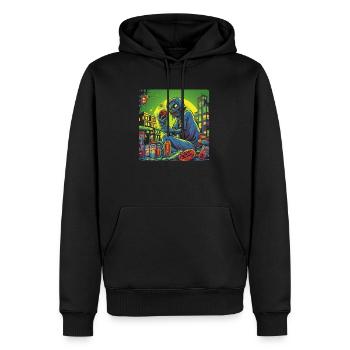 Monster Monster Demon Devil Vampire Guhl Zombie - Sweat à capuche Premium bio Homme - noir - Devant - Nico (187cm)