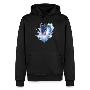 Drache mystisch Lindwurm Monster Ungeheuer Biest - Männer Premium Bio Hoodie - Schwarz - Vorne - Nico (187cm)