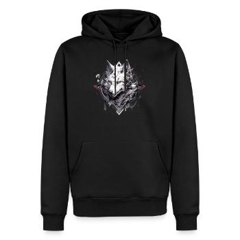 Mecha Tier Tiger Wolf Fuchs Dino Bär Cyborg - Männer Premium Bio Hoodie - Schwarz - Vorne - Nico (187cm)