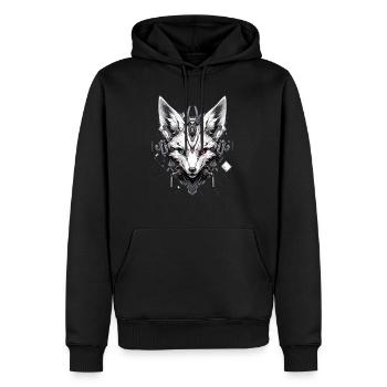 Mecha Animal : tigre, loup, renard, dinosaure, - Sweat à capuche Premium bio Homme - noir - Devant - Nico (187cm)
