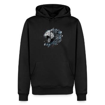 Mecha Animal : tigre, loup, renard, dinosaure, - Sweat à capuche Premium bio Homme - noir - Devant - Nico (187cm)