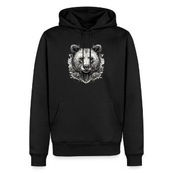 Ours, nature, environnement, protection de - Sweat à capuche Premium bio Homme - noir - Devant - Nico (187cm)