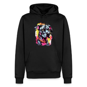 Great Dane, Deutsche Dogge - Männer Premium Bio Hoodie - Schwarz - Vorne - Nico (187cm)