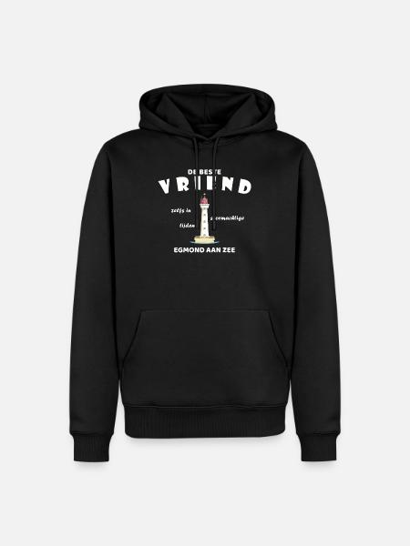 Egmond aan zee Meilleur Ami, Petite Amie, Phare - Sweat à capuche Premium bio Homme - noir