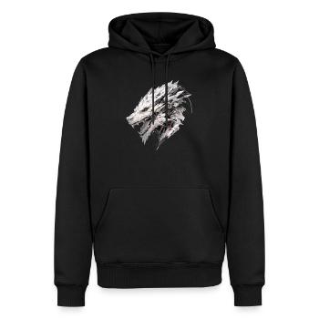 Mecha Tier Tiger Wolf Fuchs Cyborg Wildschwein - Männer Premium Bio Hoodie - Schwarz - Vorne - Nico (187cm)
