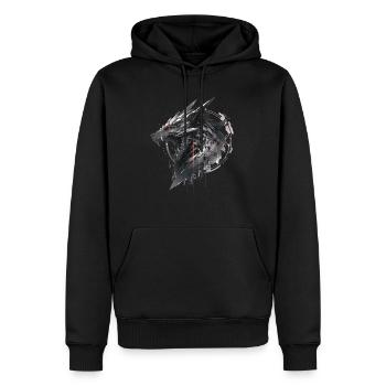 Mecha Tier Tiger Wolf Fuchs Cyborg Wildschwein - Männer Premium Bio Hoodie - Schwarz - Vorne - Nico (187cm)