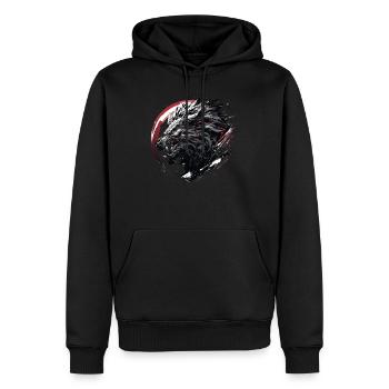 Mecha Tier Tiger Wolf Fuchs Drache Cyborg - Männer Premium Bio Hoodie - Schwarz - Vorne - Nico (187cm)
